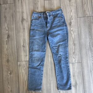 Madewell Blue Straight Jeans Medium Wash